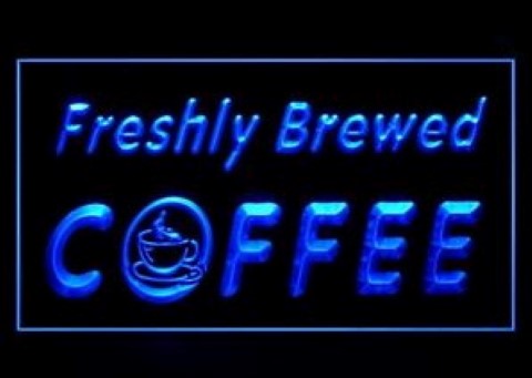 OPEN Freshly Brewed Coffee LED Neon Sign